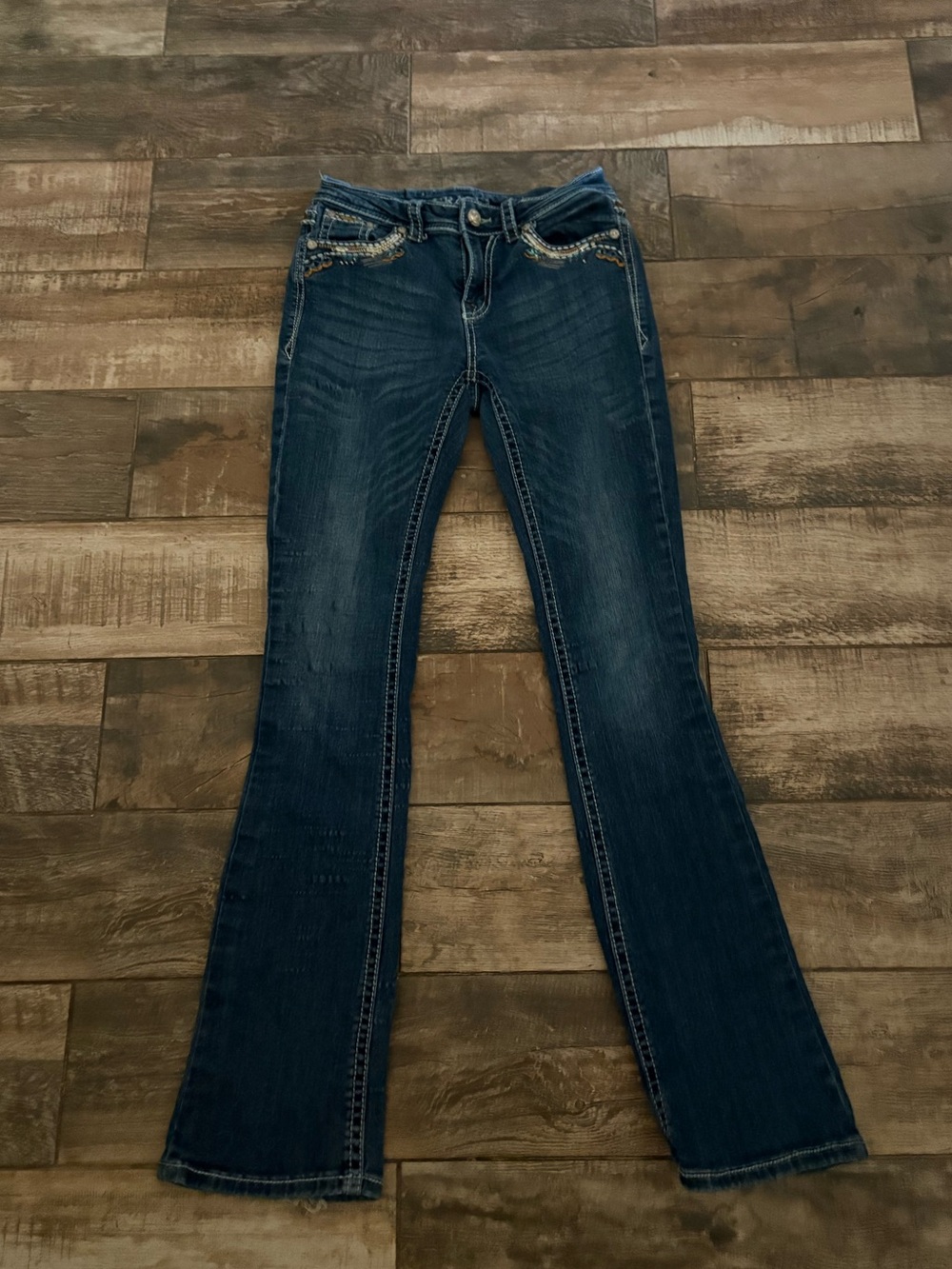 Grace Women's Dark Blue Flare Jeans